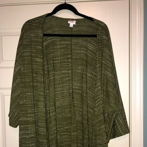 NWT LuLaRoe Olive Green and Cream Lindsay